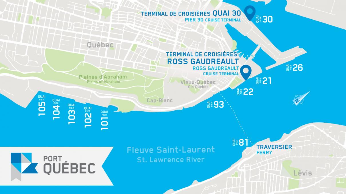 Map of the Port of Québec