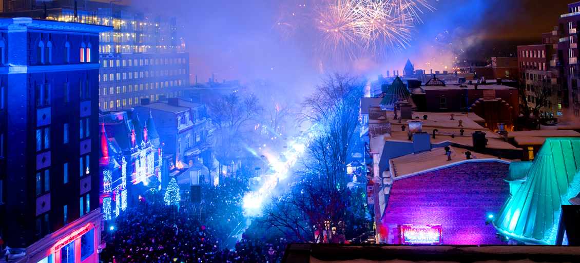 Jour de l'An sur Grande Allée | Crédit :  Ville de Québec 